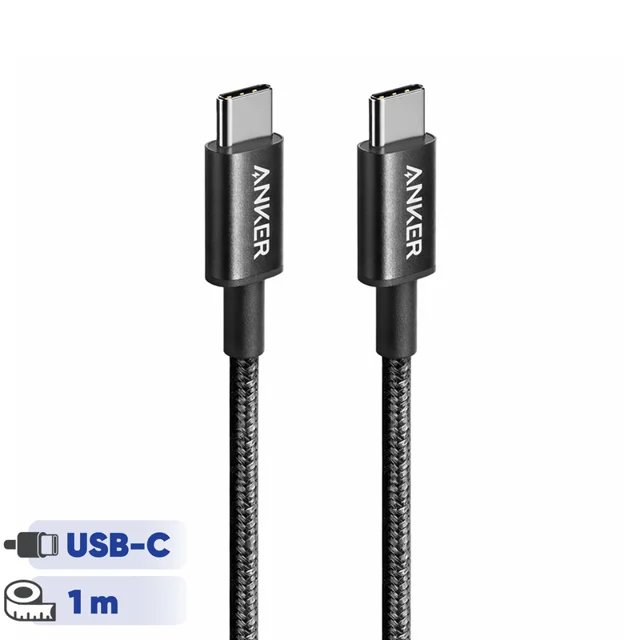 کابل تبدیل USB-C به USB-C انکر مدل Nylon A8752 طول یک متر-1.webp